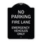 Signmission Fire Lane Emergency Vehicles Only Heavy-Gauge Aluminum Architectural Sign, 24" x 18", BS-1824-23985 A-DES-BS-1824-23985 - alternate 1